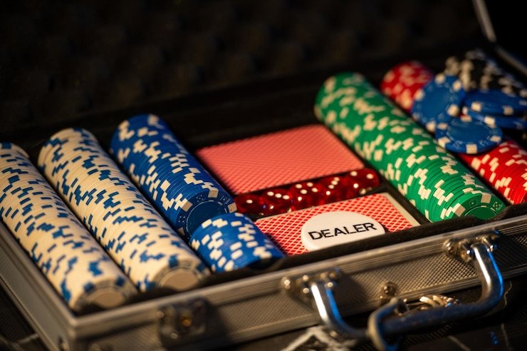 Antar muka pemain Speed Blackjack dengan opsi hit, stand, double down, dan split